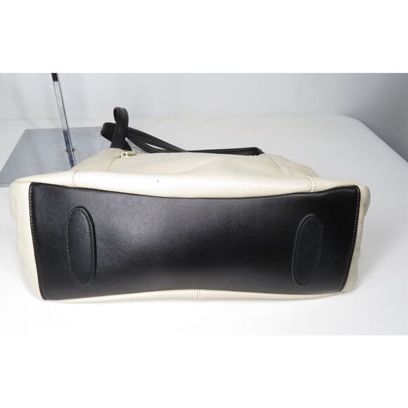 Cluci Leather Purse Womens Shoulder Bag Pebbled Leather White Smooth - Picture 6 of 12